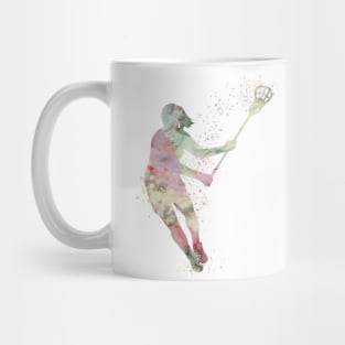 Girl Lacrosse Player | Watercolor Silhouette Sport Gift Mug